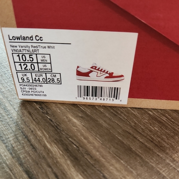 Vans Red and White Athletic Shoes - Picture 6 of 7